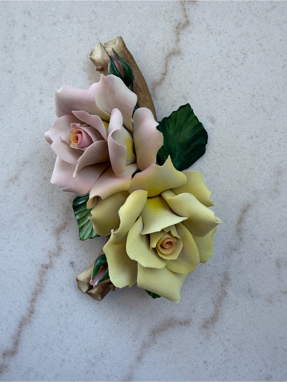 Capodimonte two rose branches